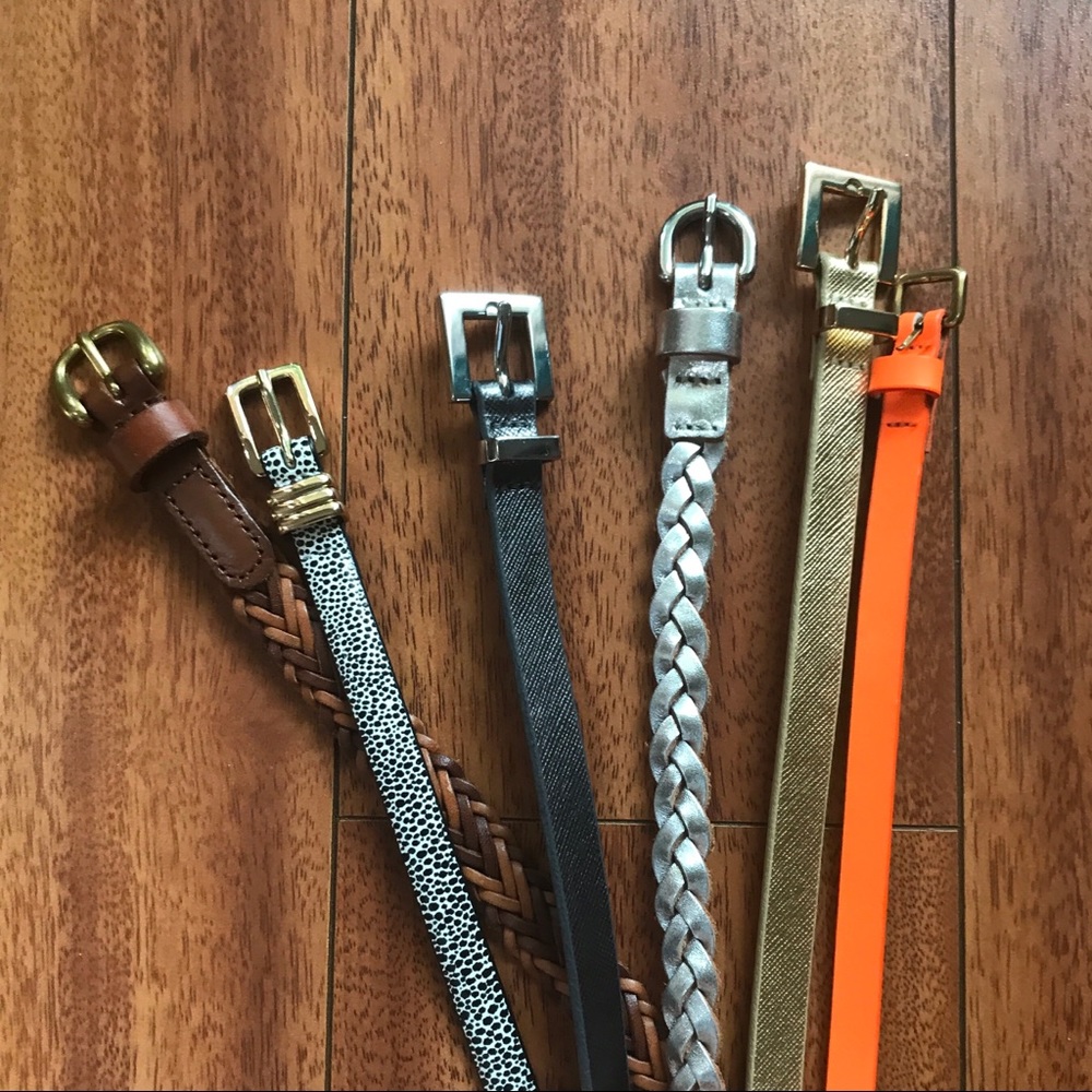 6 Thin (M) J Crew Belts